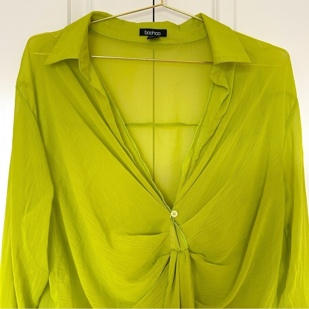 Boohoo Green Blouse Top - Picture 11 of 15